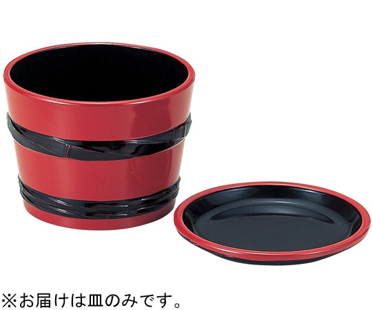 福井クラフト 2.8寸 桶型薬味皿 黒天朱 45014750 1個（ご注文単位1個）【直送品】