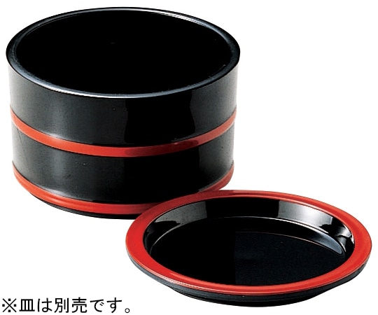 福井クラフト 3.3寸 桶型つゆ入 黒朱ひも 48030110 1個（ご注文単位1個）【直送品】