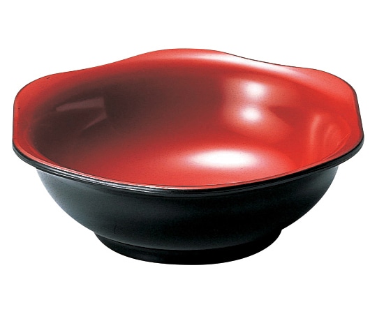 福井クラフト 六角鉢 黒内朱 22210330 1個（ご注文単位1個）【直送品】