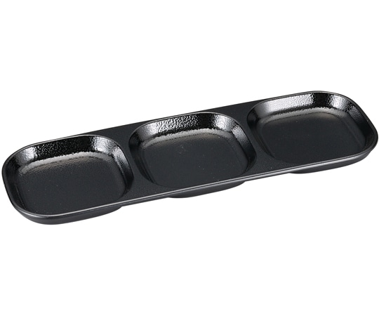 福井クラフト 渕丸3点薬味皿 黒ゆず天目 45151851 1個（ご注文単位1個）【直送品】