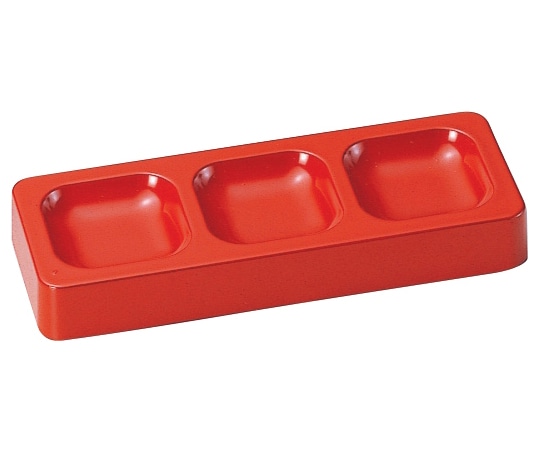 福井クラフト 隅丸薬味皿 オール朱 45133230 1個（ご注文単位1個）【直送品】