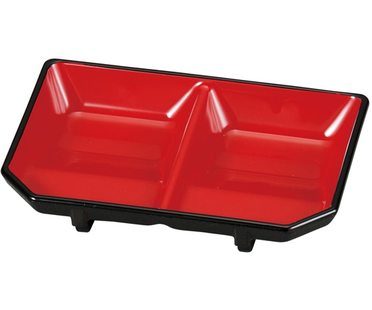 福井クラフト 二種タレ皿 朱天黒 92988402 1個（ご注文単位1個）【直送品】