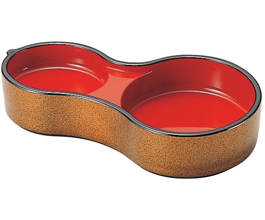 福井クラフト ひさご 薬味皿 梨地内朱天黒 24023450 1個（ご注文単位1個）【直送品】