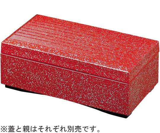 福井クラフト 6寸 長手姫箱 朱本銀平目内朱(蓋) 21077031 1個（ご注文単位1個）【直送品】