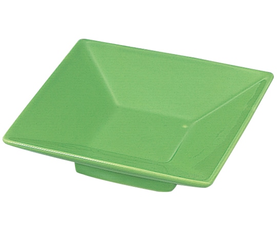 福井クラフト 陶)四方角小皿 緑彩 80500330 1個（ご注文単位1個）【直送品】