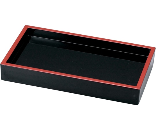 福井クラフト 7.7寸 長角盛ざる黒天朱 本体 45000220 1個（ご注文単位1個）【直送品】