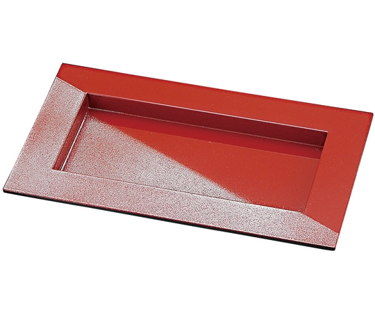 福井クラフト 7.5寸 つば付き長角皿 朱銀塗り分け 41321070 1個（ご注文単位1個）【直送品】