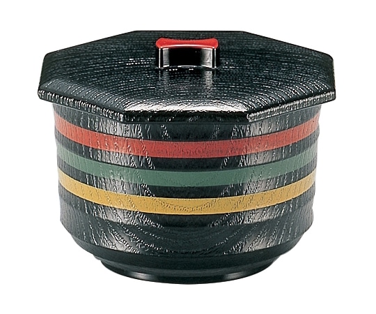 福井クラフト 元禄木目飯器(蓋親)三色ライン(内朱) 33101334 1個（ご注文単位1個）【直送品】