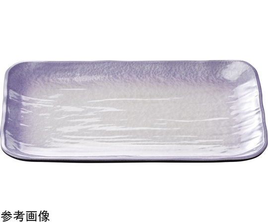 福井クラフト 尺3 .5 長角大宝盛皿 アクア/紫ボカシ裏黒塗 51098560 1個（ご注文単位1個）【直送品】