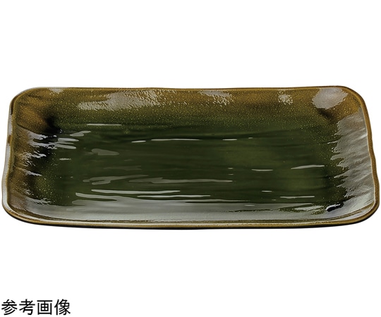 福井クラフト 尺2寸 長角大宝盛皿 織部裏黒塗 51098700 1個（ご注文単位1個）【直送品】