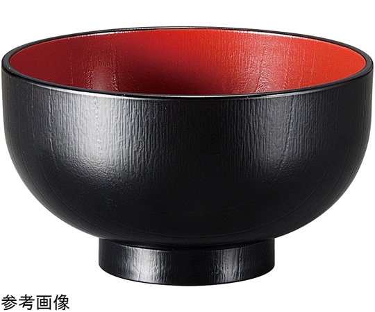 福井クラフト 110耐熱 木調汁椀 黒内朱塗り 30004520 1個（ご注文単位1個）【直送品】