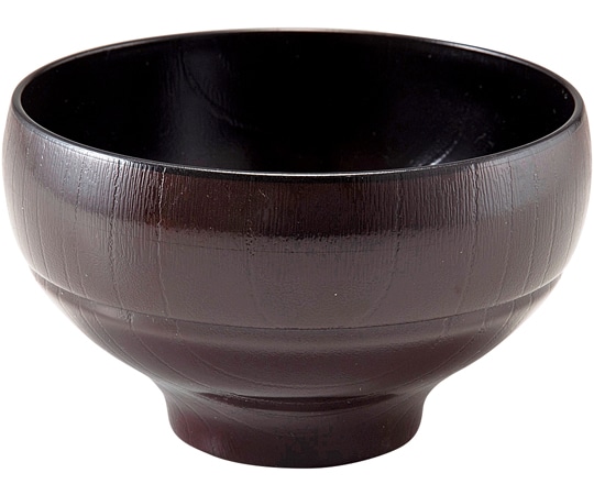 福井クラフト 耐熱ひょっとこ汁椀 新溜内黒 30120480 1個（ご注文単位1個）【直送品】