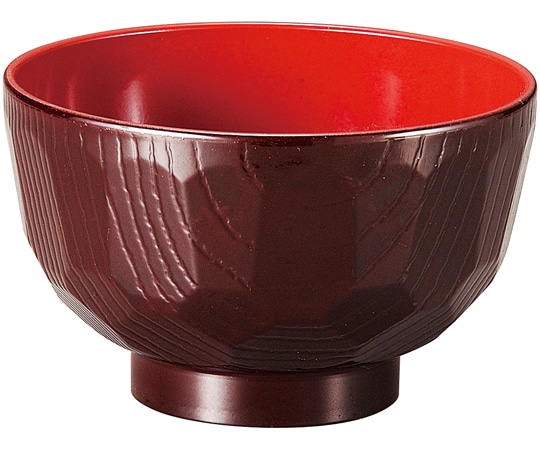 福井クラフト φ110えびす亀甲汁椀 新溜内朱 30004515 1個（ご注文単位1個）【直送品】