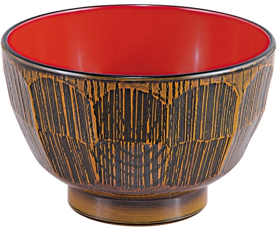 福井クラフト はつり亀甲汁椀 栃春慶内朱 31001500 1個（ご注文単位1個）【直送品】
