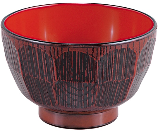 福井クラフト はつり亀甲汁椀 栃内朱 31001510 1個（ご注文単位1個）【直送品】