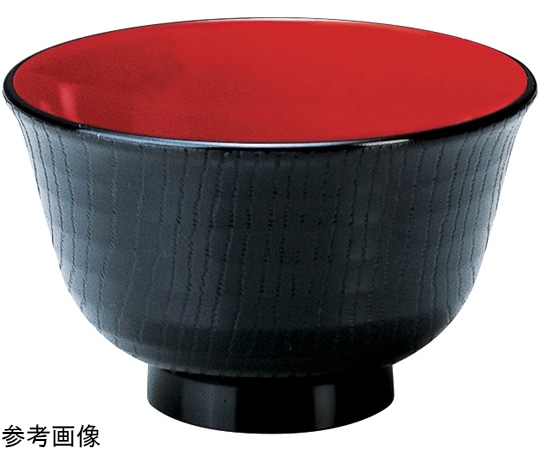福井クラフト ろくろ目汁椀 小Φ94 黒内朱 51402030 1個（ご注文単位1個）【直送品】