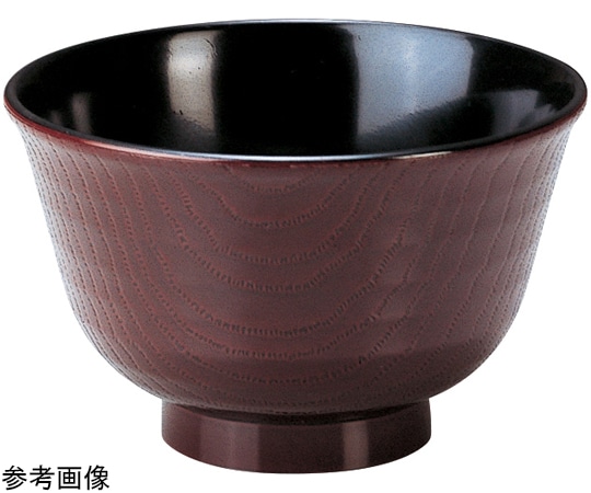 福井クラフト ろくろ目汁椀 中Φ104 溜内黒 51402070 1個（ご注文単位1個）【直送品】