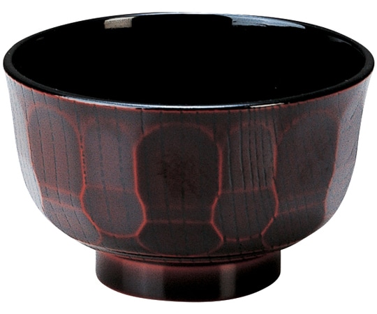 福井クラフト 羽反亀甲汁椀 溜内黒 12027250 1個（ご注文単位1個）【直送品】