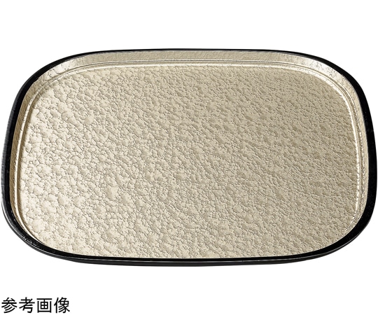 福井クラフト 尺5 オーバルトレー シャンパンゴールドアクア天黒SL 17416320 1個（ご注文単位1個）【直送品】
