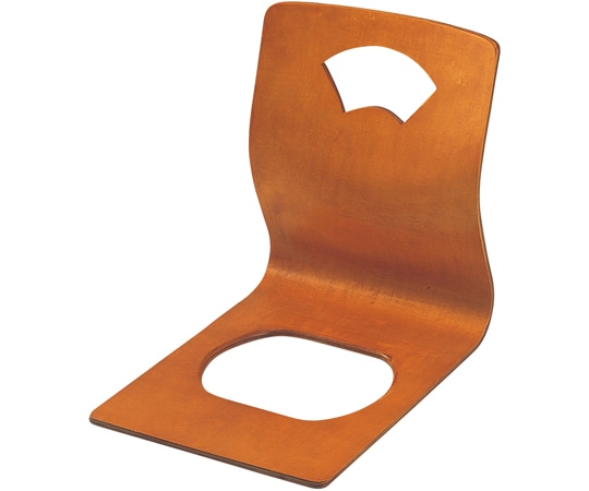 福井クラフト 木製座椅子 重厚型 扇黄 95963020 1個（ご注文単位1個）【直送品】