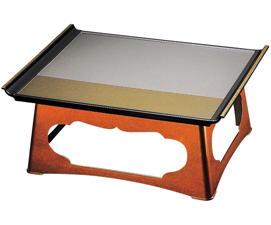 福井クラフト 花車膳グレーブラウンツートン渕アジロ(足付 12010910 1個（ご注文単位1個）【直送品】