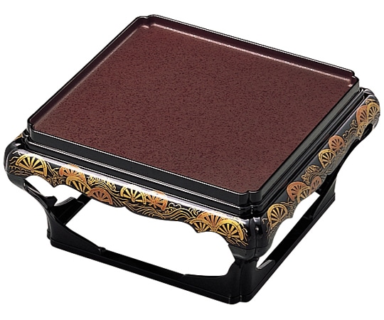 福井クラフト 殿様仁ノ膳 茶乾漆タタキ 御所車(足付) 11010140 1個（ご注文単位1個）【直送品】