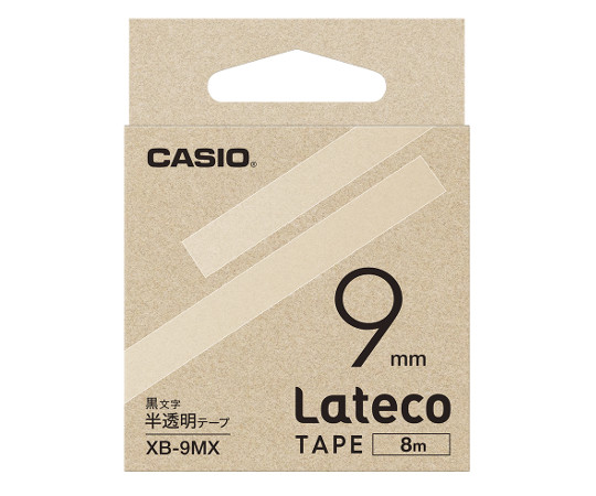 カシオ カシオ ラテコ詰め替え用テープ 9ミリ 半透明に黒文字 XB-9MX 1個(ご注文単位1個)【直送品】