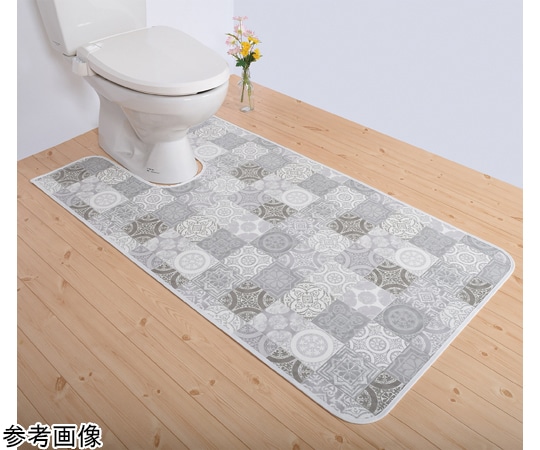 三愛繊維 拭けるマットシリーズ アンティグロ トイレマット グレー 800×1150mm  1枚(ご注文単位1枚)【直送品】