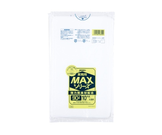 ジャパックス 業務用MAX 90L HDPE 半透明 0.03mm 1ケース(10枚×30冊入) S-95 1ケース(ご注文単位1ケース)【直送品】