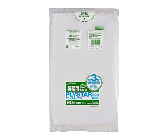 ジャパックス プライスターエコ90L10枚0.016 HD/LL/HD 半透明 0.016mm PS98 1ケース(ご注文単位1ケース)【直送品】