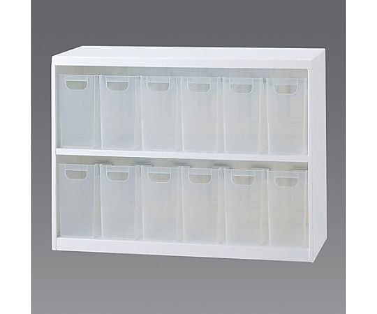 エスコ 855x346x638mm/6列2段 収納庫(BOX付) EA954FD-72 1個(ご注文単位1個)【直送品】