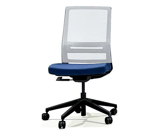 エスコ ビジネスチェアー(グレー/ブルー) EA956XA-207 1個(ご注文単位1個)【直送品】