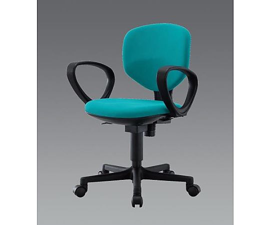 エスコ ビジネスチェアー(肘付/グリーン) EA956XA-261 1個(ご注文単位1個)【直送品】