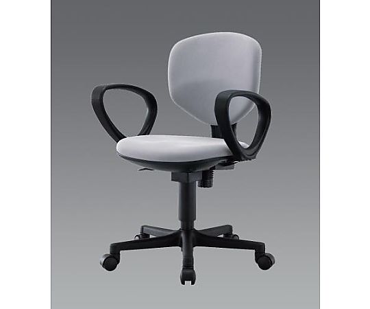 エスコ ビジネスチェアー(肘付/グレー) EA956XA-262 1個(ご注文単位1個)【直送品】