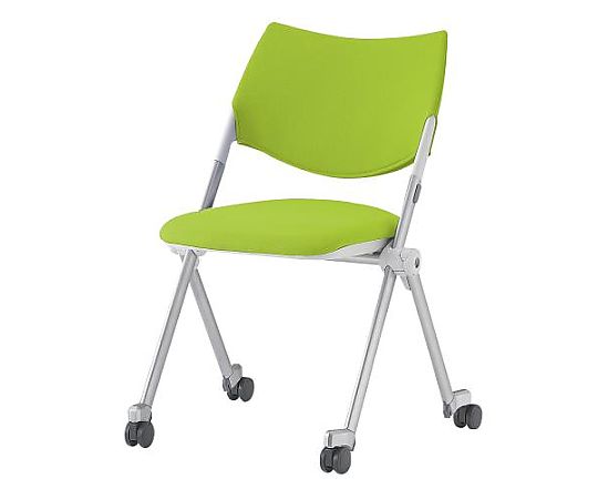 エスコ 折畳み椅子(キャスター付/グリーン) EA956XE-32 1個(ご注文単位1個)【直送品】