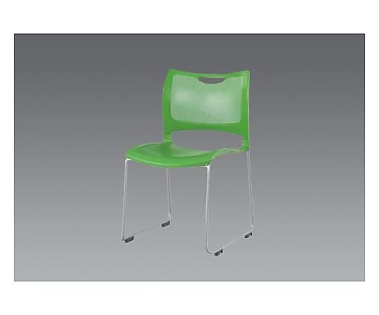 エスコ スタッキングチェアー(グリーン) EA956XF-22 1個(ご注文単位1個)【直送品】