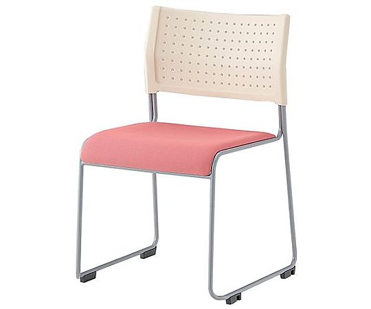 エスコ スタッキングチェアー(ピンク) EA956XF-23 1個(ご注文単位1個)【直送品】