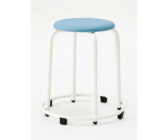 エスコ φ300x460mm 丸スツール(リング付/ブルー) EA956XN-24 1個(ご注文単位1個)【直送品】