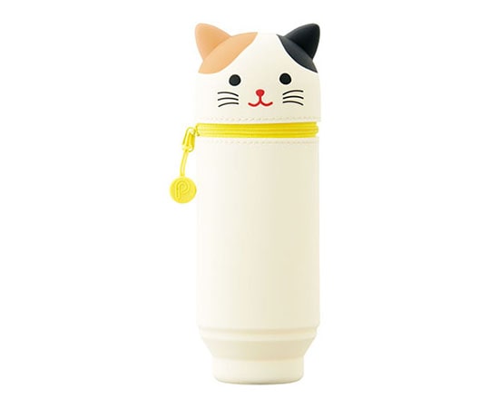 LIHITLAB SMART FIT PuniLabo(プニラボ) スタンドペンケース BIGサイズ(ミケネコ) A7714-7 1個(ご注文単位1個)【直送品】