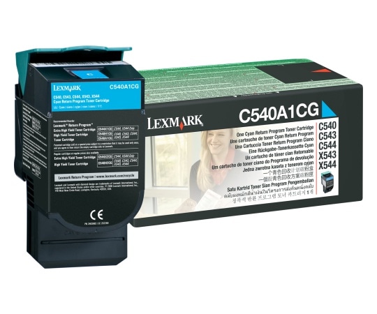 LEXMARK シアンリターンプログラムトナーカートリッジ C540A1CG 1個(ご注文単位1個)【直送品】