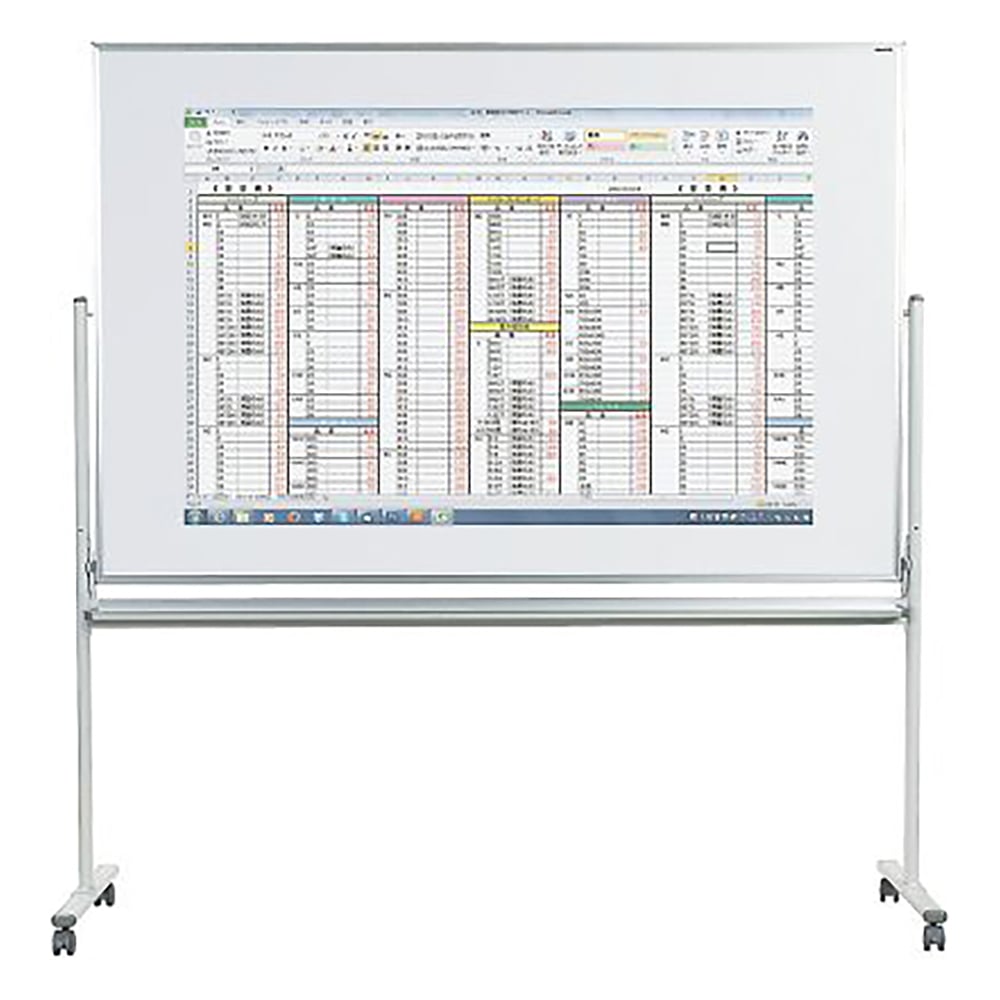 馬印 映写対応ホワイトボード(両面脚付き) UM34TD 1個(ご注文単位1個)【直送品】