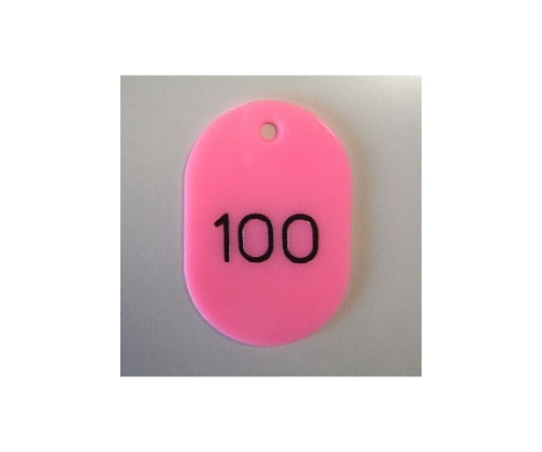 クラウン 番号札 大 51~100番 50枚1セット 桃色 CR-BG42-PI 1箱(ご注文単位1箱)【直送品】