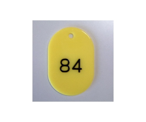 クラウン 番号札 大 51~100番 50枚1セット 黄色 CR-BG42-Y 1箱(ご注文単位1箱)【直送品】