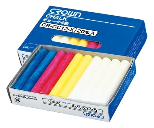 クラウン クラウンチョーク 白14本・赤・青・黄各2本 CR-CC12-X 1箱(ご注文単位1箱)【直送品】