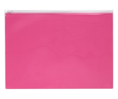 クラウン クリヤーソフトケース ファスナー付 赤 CR-CFA4-R 1枚(ご注文単位1枚)【直送品】