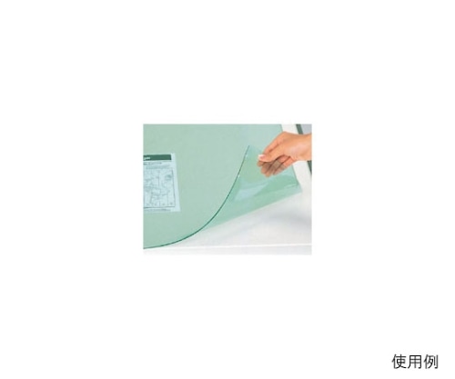 クラウン デスクマット スカイメルト 軟質ビニール製 625×1050mm CR-SS6N-T 1枚(ご注文単位1枚)【直送品】