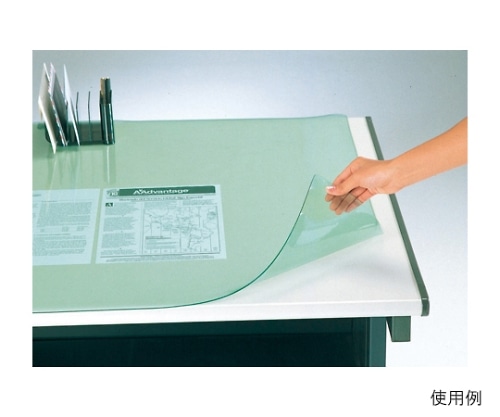 クラウン デスクマット スカイメルト 軟質ビニール製 300×450mm CR-SS73N-T 1枚(ご注文単位1枚)【直送品】