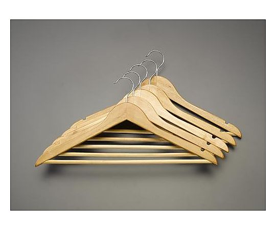 エスコ 445x75x230mm ハンガー(木製/5本) EA928CX-14 1パック(ご注文単位1パック)【直送品】