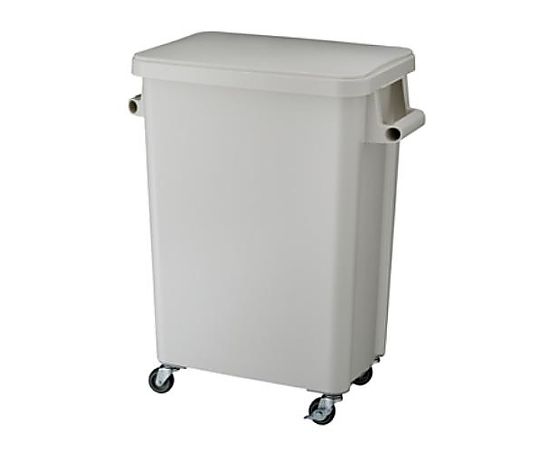 エスコ 70.0L ダストボックス(排水栓・キャスター付/グレー) EA995A-97 1個(ご注文単位1個)【直送品】