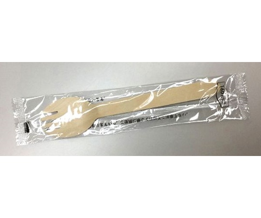 中央化学 木製フォーク付スプーン160単袋入 透明 100枚入 168005 1袋(ご注文単位1袋)【直送品】